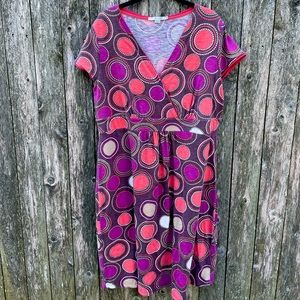 Boden Cotton Slub Front Wrap Dress